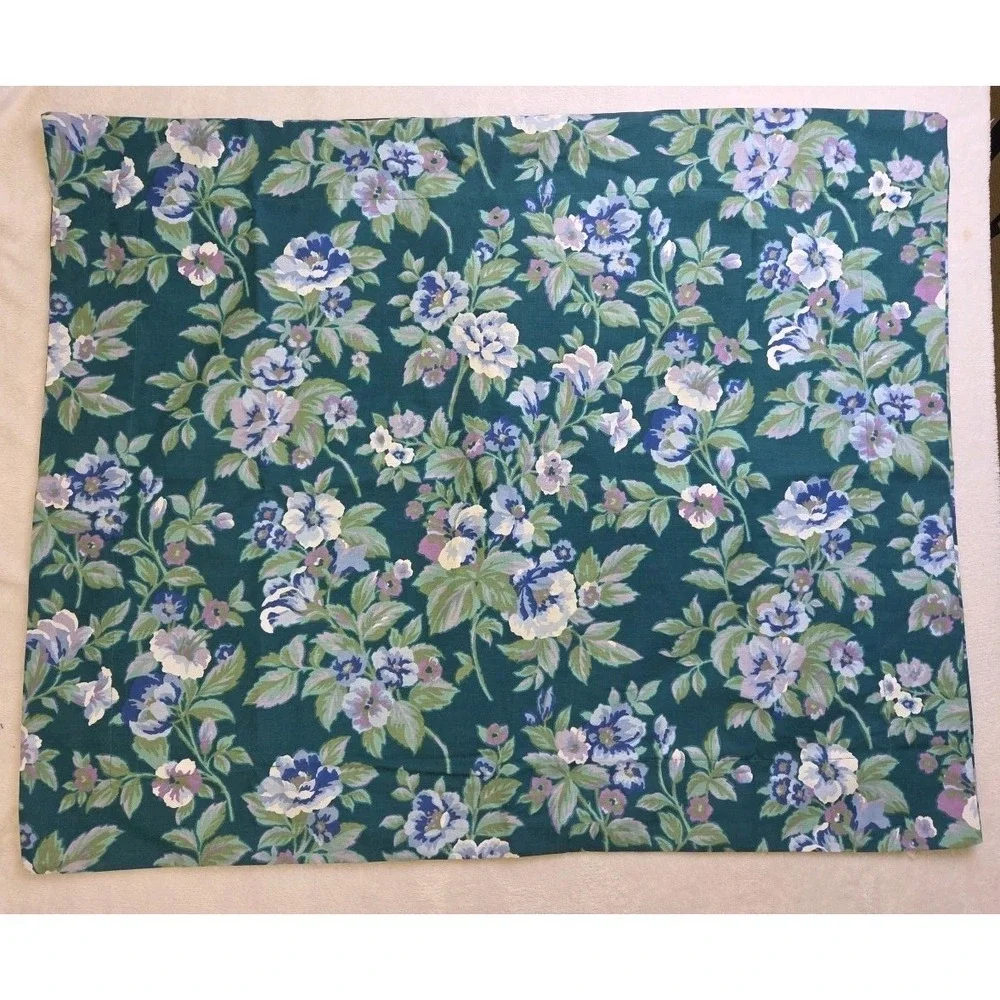 Vtg 90s Primrose Violet Green Floral‎ Martex 